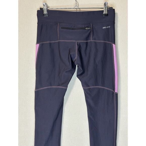 NIKE RUNNING DRI-FIT CROPPED LEGGINGS GRAY & PURPLE SIZE X small XS - Picture 8 of 16